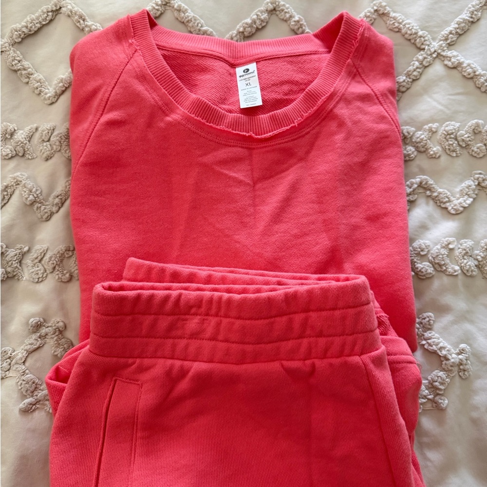90 Degree set  top and shorts sun kisses coral